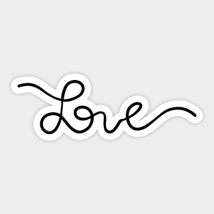 Love Handwritten Lineart Sticker